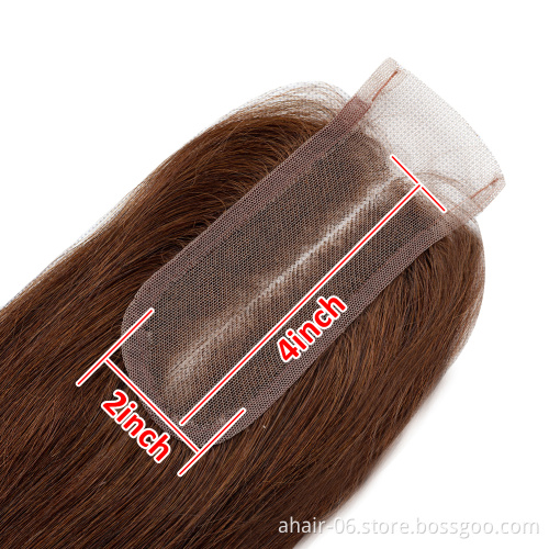 10A 2# And 4# Brown Straight/Body Wave 2*4 Lace Closure In Stock ,10-20 Inch,100% Human Hair,Cheap And Very Hot Sell